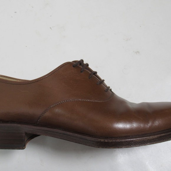 Salvatore Ferragamo Men\'s Lace Up Leather Dress Shoes Brown TA 4838 Size 8 US M
